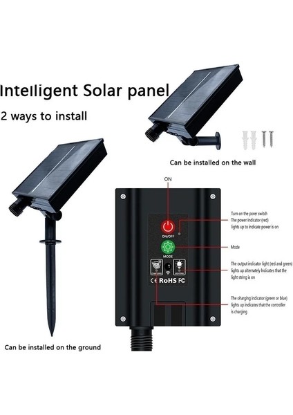 10M Tarzı Beyaz Güneş LED Şerit Işıklar Açık Su Geçirmez LED Şerit Kontrol ile Uzaktan Güneş Bahçe Işıkları Ev Partisi Noel Dekorasyon Için (Yurt Dışından) modelleri