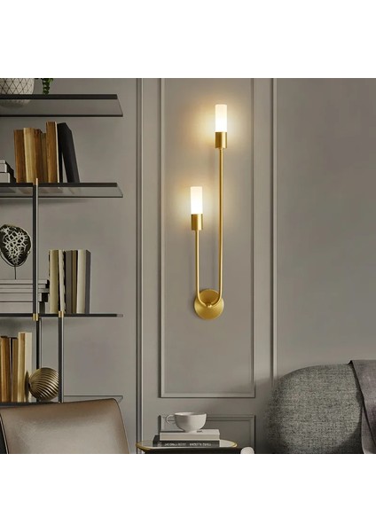 Altın-Sol Modern LED Duvar Işık Altın Kapalı Dekor Vanity Lamparas De Pared Aplik Uzun Şerit Iskandinav Oturma Odası Mutfak Salonu Yatak Odası Lambası (Yurt Dışından) fırsatları