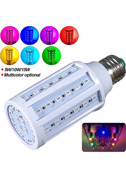 15W Tarzı Yeşil 5W 10W 15W E27 LED Ampul Smdorn Ampul Lambaları Kırmızı Sarı Mavi Pembe Yeşil Bahçe Çim Peyzaj Dekoratif Ampuller (Yurt Dışından)