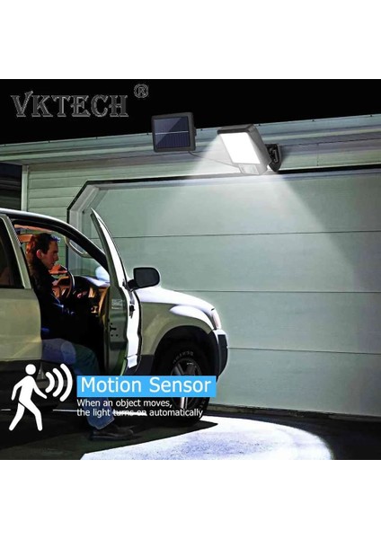 3 Adet Tarzı Cob Cob LED Güneş Işığı Açık Havada Güneş Enerjili Bahçe Işık Pır Hareket Sensörü Bölünmüş Güneş Duvar Lambası Spot Güvenlik Acil Durum (Yurt Dışından)