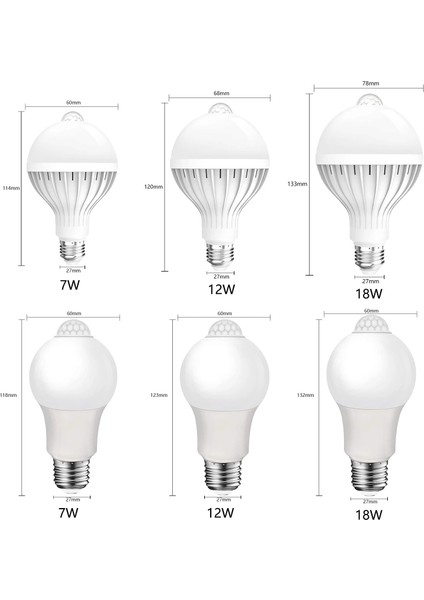 5W Tarzı 15W E27 LED Ampuller 9W 12W 15W 18W Pır Hareket Sensörü Lamba Ac 110V 220V Enerji Tasarruflu Ampuller Otomatik Akıllı Kızılötesi Vücut Gece Güvenlik Işığı (Yurt Dışından) fırsatları