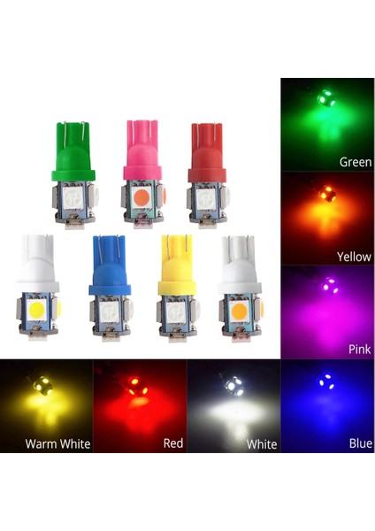 Pembe Md Otomatik LED Otomatik Lamba Iç Aydınlatma LED Dc 12 V Plaka Ampuller Işaretleyici Işık Beyaz Mavi LED Cob LED (Yurt Dışından) indirimleri