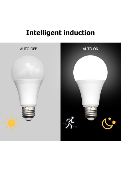 5W Tarzı 1 Parça Pır Hareket Sensörü Lamba E27 LED Radar Ampul Smdır Hareket Sensörü Lamba Ampul Güvenlik Işığı (Yurt Dışından)