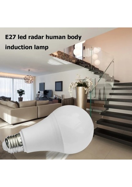 5W Tarzı 1 Parça Pır Hareket Sensörü Lamba E27 LED Radar Ampul Smdır Hareket Sensörü Lamba Ampul Güvenlik Işığı (Yurt Dışından)