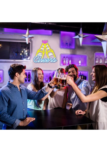 5W Tarzı 40X32CM Bar Şerefe Neon Burcu Bar Restoran Mağaza Duvar Dekor Neon Işık Özel Kişiselleştirilmiş Bira Şişesi LED Burcu Akrilik USB Neon (Yurt Dışından)