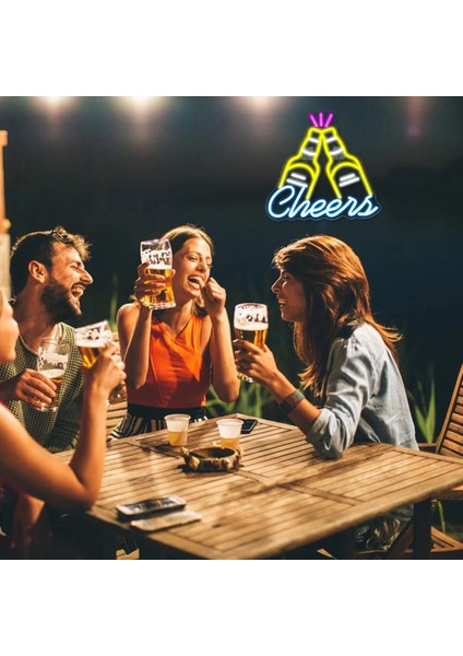 5W Tarzı 40X32CM Bar Şerefe Neon Burcu Bar Restoran Mağaza Duvar Dekor Neon Işık Özel Kişiselleştirilmiş Bira Şişesi LED Burcu Akrilik USB Neon (Yurt Dışından)