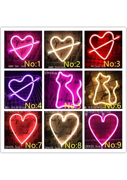 No9 Stili A LED Gece Lambası Kabak Duvar Sanat Burcu Işıkları Sanat Burcu Yatak Odası Dekorasyon Renkli Gökkuşağı Burcu Neon Işık Odası Ev Partisi Için (Yurt Dışından)