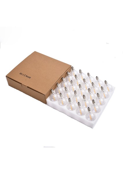 110V Tarzı Neden Olmuş G40 LED Yedek Ampuller E12 Vida Tabanı Kırılmaz LED Küre Ampuller Açık Dize Işıklar Için Işık Sıcak Beyaz 25 Paket (Yurt Dışından)