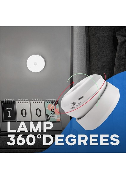 Mavi Kablosuz Hareket Sensörü LED Gece Işıkları USB Şarjlı Işık Kontrolü Enerji Tasarrufu Yatak Odası Koridor Banyo Duvar Lambaları (Yurt Dışından) fırsatları