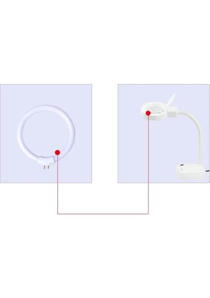 12W Beyaz Küçük Masa Lambaları Ampul Floresan Halka Lamba Halka Şeklindeki Tüpler Anti-Dört Pinli Büyüteç Işık 110V ve 220V T4 11W 12W (Yurt Dışından) fırsatları