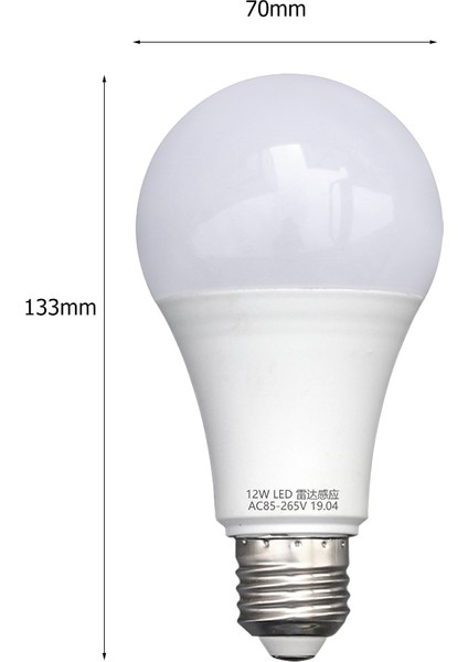 12W Taşınabilir Dayanıklı E27 LED Ampul Smdır Hareket Sensörü Evrensel Lamba Ampul Aksesuarları (Yurt Dışından)