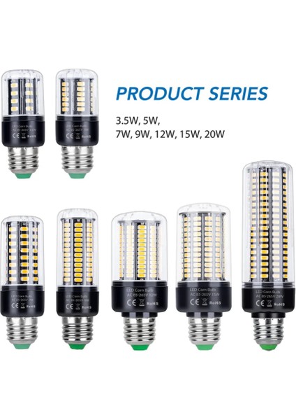 3,5W Tarzı E14 E14 LED Ampul 220V Lampada LED E27 Mısır Lambası 3.5W 5W 7W 9W 12W 15W 20W Yüksek Lümen LED Işık Smd Ev Için Titreşimsiz Işıklar Yok (Yurt Dışından)