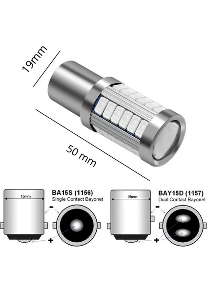 Beyaz Stil NO.7443 Boyutu 2x Beyaz Kırmızı Ba BAY15D W 33SMD LED Otomatik Fren Lambaları Kuyruk Lambası Sinyali Otomatik LED Arka Ters Ampuller Sis LED (Yurt Dışından) modelleri