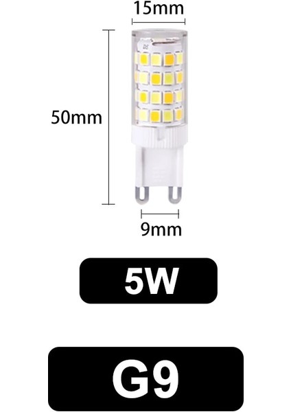 Beyaz Stil G9-5W Hzzkzz AC220V LED G9 Lamba Ampul 3 W 5 W 7 W Md Seramik LED Ampul Avize Enerji Tasarrufu Için Halojen G9 Değiştirin (Yurt Dışından)