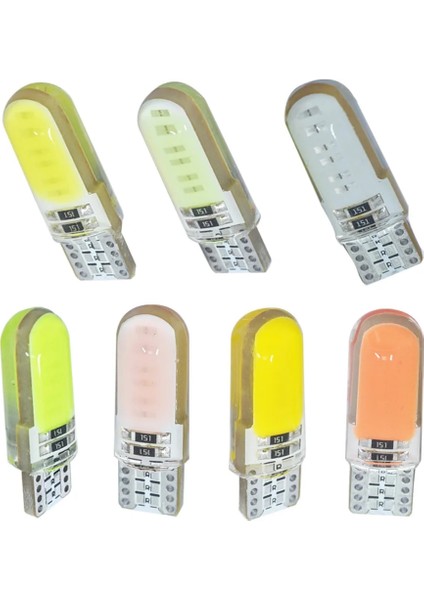 Mavi 10X WY5W Cob Silikajel Su Geçirmez Kama Işık Otomatik Işaretleyici Işık Okuma Tavan Aydınlatması Otomatik Park Ampuller DC12V LED Cob Ampul (Yurt Dışından) modelleri