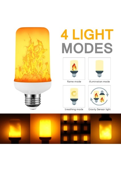 B22 Tarzı 8W 4 Mod Alev Etkisi Dekoratif Ampul LED Dinamik Alev Işığı E14 E27 B22 Yaratıcı Mısır Ampul Alev Simülasyon Etkisi Gece Lambası (Yurt Dışından) fiyatları