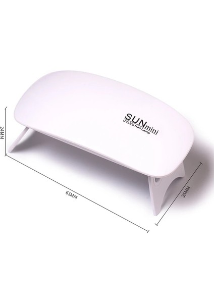 Beyaz Güneş Mini 6W Tırnak Kurutucu Lamba Taşınabilir 6 LED Uv Manikür Makinesi Ev Seyahat Kullanımı Jel Bazlı Manikür Tırnak Aracı Için USB Kablosu ile (Yurt Dışından)
