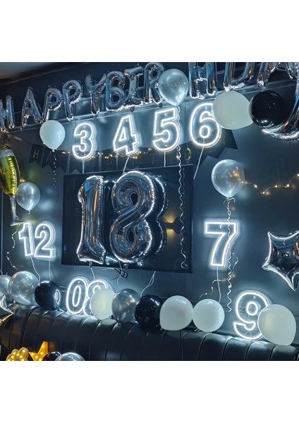 No.4 Boyutu Doğum Günü Numarası LED Neon Burcu Işık USB Powered Lamba Gece Lambası Noel Düğün Doğum Günü Partisi Dekor Neon Burcu (Yurt Dışından)
