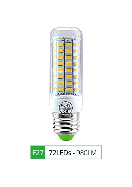 Xiyu Shop E14-36LED Stili E27-72LED'LER Smd V E27E14 LED Mısır Ampul Yüksek Parlaklık LED Işık Avize Ampuller E27 Ev Dekorasyon Ampul Için LED (Yurt Dışından)