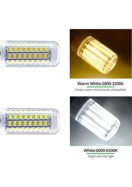 Xiyu Shop E14-36LED Stili E27-72LED'LER Smd V E27E14 LED Mısır Ampul Yüksek Parlaklık LED Işık Avize Ampuller E27 Ev Dekorasyon Ampul Için LED (Yurt Dışından)