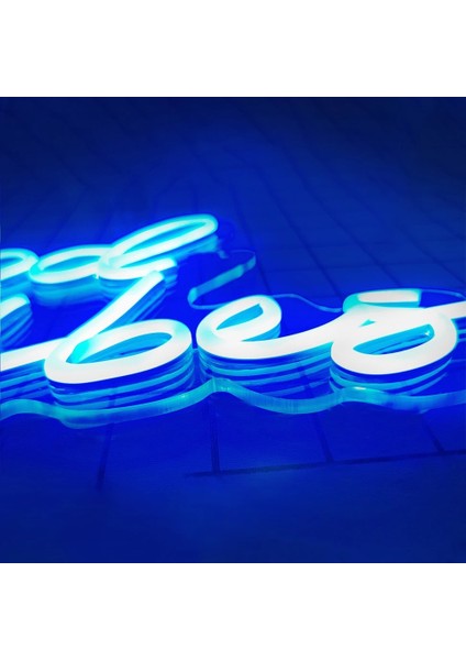 Mavi LED Neon Işıklı Tabelalar Duvar Dekor Iyi Vibes Asılı Neon Işıkları Düğün Dekor Gece Lambası Yatak Odası Parti Doğum Günü Odası Dekor (Yurt Dışından) indirimleri