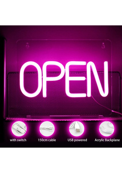 5W Tarzı Pembe Açık LED Neon Burcu Açık Işaretleri Parti Bar Salon Kahve Mağazaları Için Otel Duvar Dekor USB Neon Işık Burcu ile Taban Neon (Yurt Dışından) fiyatları