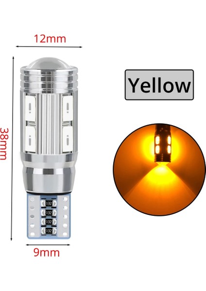 Sarı 2x Otomatik Işık LED Canbus Smd LED Ampul Hata Yok LED Işık Park LED Otomatik Yan Işık Otomatik Şekillendirici Ev Için (Yurt Dışından)