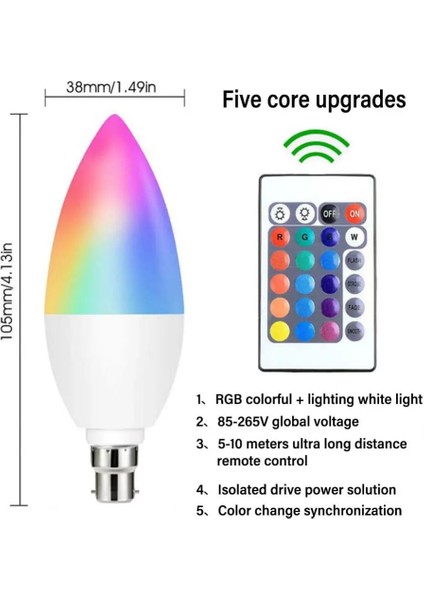E26 E14 LED Ampul Kısılabilir Mum Rengi Kapalı Neon Burcu Ampul Uzaktan Bant Lambası Akıllı Ev Ev Aydınlatma Için Uzaktan Kumanda (Yurt Dışından)