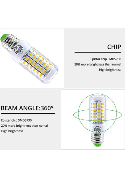 E14-56LED Stili E27-36LED'LER Smd V E27E14 LED Mısır Ampul Yüksek Parlaklık LED Işık Avize Ampuller E27 Ev Dekorasyon Ampul Için LED (Yurt Dışından)