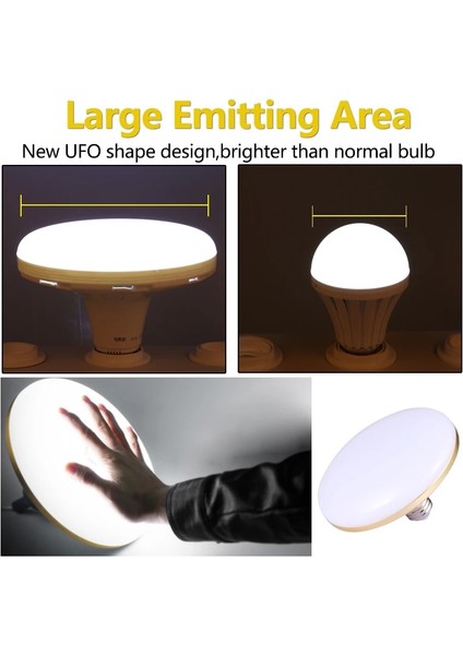 Floresan Ampul E27 Ev LED 220V Lamba Iç Mekan Aydınlatması Ampuller Yuvarlak Süper Parlak Oturma Odası Ufo Şekli Işık Tavan Lambaları LED (Yurt Dışından)