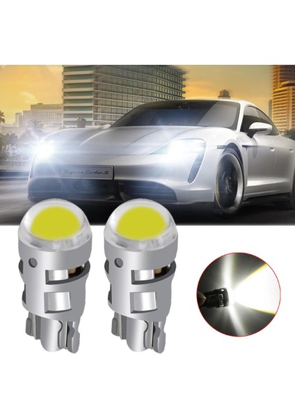 Beyaz 2 Adet T10 LED Sinyal Lambası Araba Oto Ampul W5W LED Okuma Iç Lambalar Cob Gümrükleme Yedekleme Ters Işık Plaka Lambası (Yurt Dışından) fiyatları