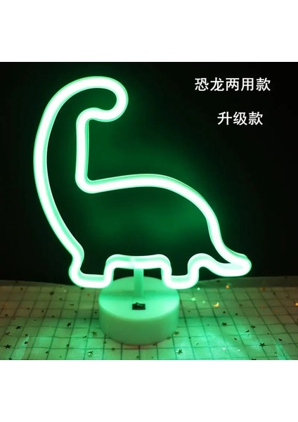 Dinozor Neon Işık Parti LED Flamingo Ananas Renkli Pembe LED Gece Lambası Yatak Odası Dekoru Neon Burcu Duvar Kağıdı Noel Neon Ampul (Yurt Dışından)