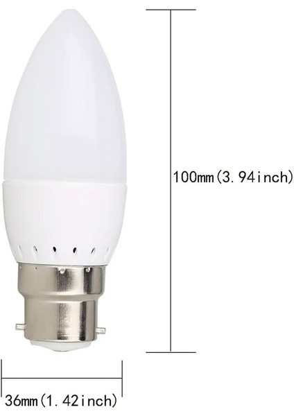 B15 Tarzı B22 E14 E27 E12 B22 B15 3W LED Mum Ampul Md Chandlier Lamba Ampul Bombillas Ev Işıkları Değiştirin 20W Halojen Lamv 220V (Yurt Dışından)