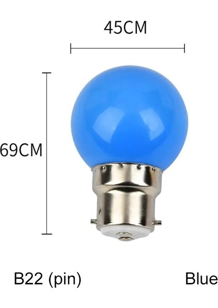 B22 Tarzı Mavi Dayanıklı 3W El Feneri Smd Lamparas Renkli Işık G45 Lamba E27 B22 LED Ampul Ev Dekorasyon (Yurt Dışından)