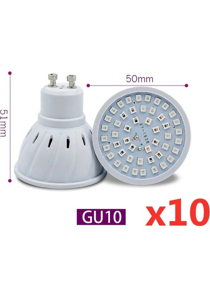 60LED Tarzı GU10 Lot LED Büyümek Işık 220 V E14 E27 MR16 GU10 Tam Spektrum Ampul Bitki Lamba Kırmızı Mavi Uv Ir Büyümek Çadır Sera Aydınlatma (Yurt Dışından)