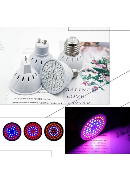 60LED Tarzı GU10 Lot LED Büyümek Işık 220 V E14 E27 MR16 GU10 Tam Spektrum Ampul Bitki Lamba Kırmızı Mavi Uv Ir Büyümek Çadır Sera Aydınlatma (Yurt Dışından) fırsatları