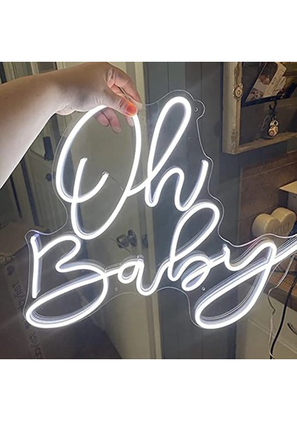 5W Tarzı Sıcak4 Oh Bebek Neon Burcu LED Neon Işık Yatak Odası Duvar Dekorasyonu Kız Teklifi Bebek Odası Doğum Günü Partisi Için Özel Dekorasyon (Yurt Dışından)
