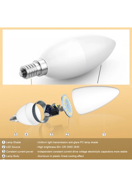 6W Tarzı E14 4pcsbatch LED Ampul E14 E27 LED Işık Kapalı Sıcak Soğuk Beyaz Işık 3W 6W 9W 12W AC220V LED Mum Ampul Ev Dekor Kolye Işık (Yurt Dışından)