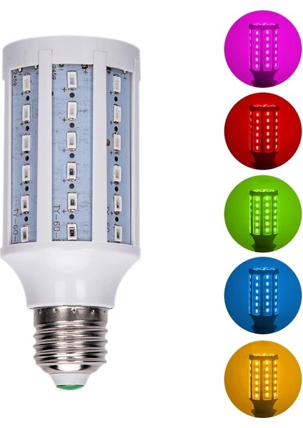 Xiyu Shop 15W Tarzı Pembe 5W 10W 15W 20W E27 LED Ampul Smdorn Ampul Lambalar Kırmızı Sarı Mavi Pembe Yeşil Bahçe Çim Peyzaj Dekoratif Ampuller (Yurt Dışından)