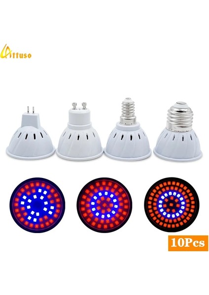 80LED Tarzı GU10 Lot LED Büyümek Işık 220 V E14 E27 MR16 GU10 Tam Spektrum Ampul Bitki Lamba Kırmızı Mavi Uv Ir Büyümek Çadır Sera Aydınlatma (Yurt Dışından) fiyatları