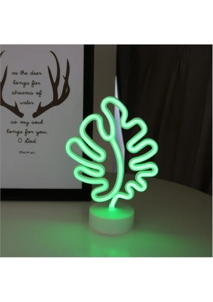 Yaprak Neon Işık Parti LED Flamingo Ananas Renkli Pembe LED Gece Lambası Yatak Odası Dekoru Neon Burcu Duvar Kağıdı Noel Neon Ampul (Yurt Dışından)