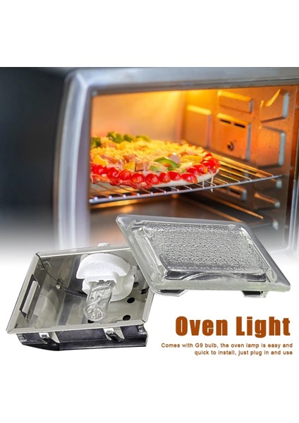 110V 40W 110V 220V Fırın Işığı Lamba Tutucu ve G9 Ampul 500 Yüksek Sıcaklığa Dayanıklı Barbekü Fırın Işığı Barbekü Mikrodalga Ampul (Yurt Dışından)