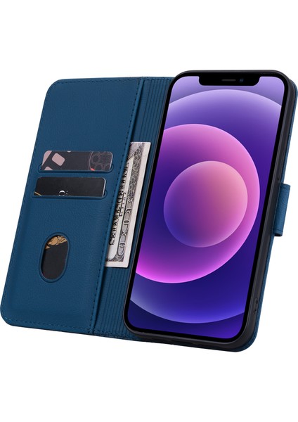 Iphone 14 Plus Case Cüzdan Stand Için Baskılı Rhombus Telefon Kapak Sapfire (Yurt Dışından)