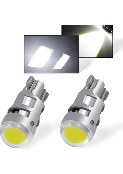 Beyaz 2 Adet T10 LED Sinyal Lambası Araba Oto Ampul W5W LED Okuma Iç Lambalar Cob Gümrükleme Yedekleme Ters Işık Plaka Lambası (Yurt Dışından) fırsatları