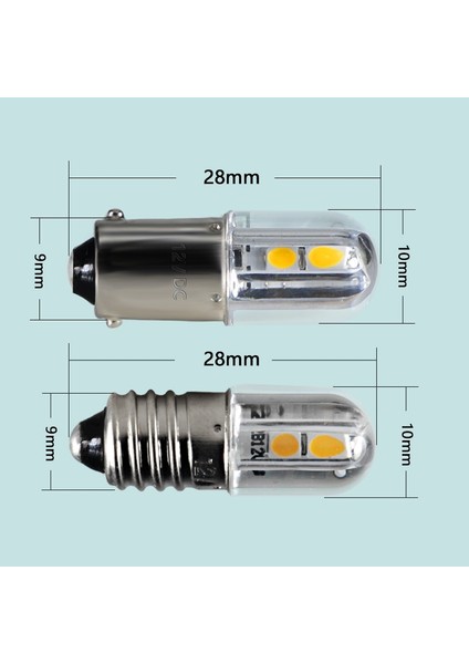 110V Tarzı Sarı LED Gösterge Ampulü Mini E10 T4W BA9S Ac Dc 6V 12V 24V 36V 48V 110V 220V Araba Kamyon Araç Iç Işık Otomatik Gösterge Lambası (Yurt Dışından)