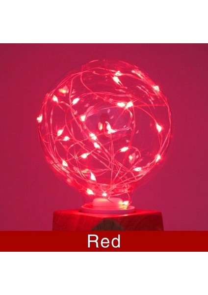 G100 Tarzı Kırmızı E27 LED Edison Dize Ampul A60 A80 G80 G95 Renkli Rgb Aydınlatma Bakır Tel Ampul Ev Dekor Tatil Düğün Gece Lambası (Yurt Dışından)