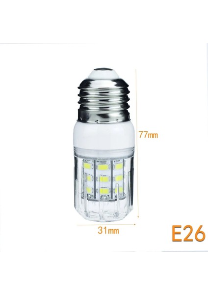 G9 Tarzı E26 Dc 12 V 24 V E27 G9 GU10 LED Mısır Ampuller E26 E12 E14 B22 Spot 7 W 27 Leds Ev Parlak Masa Masa Lambaları Iç Mekan Aydınlatması (Yurt Dışından)