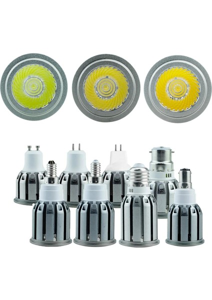 7W Tarzı E14 Kısılabilir 7W 9W 12W LED Spot E27 E12 E14 B22 B15 Cob Spot Ampuller Parlak Ev Lambaları GU10 Guv 220V C36 Alüminyum (Yurt Dışından)