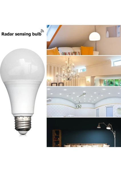 5W LED Pır Hareket Sensörü LED Ampul E27 Radar Sensörlü Işık Lambası Lamparas Beyaz Işık Otomatik Offon Ev Merdiven Için (Yurt Dışından)