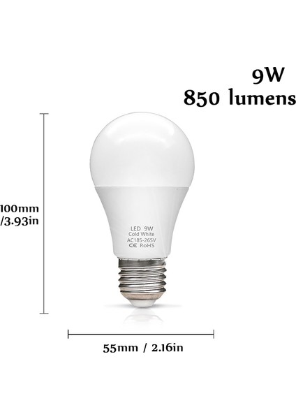 18W Tarzı 9 Saat LED Ampul Lambalar E27 AC220V 240V Ampul Gerçek Güç 18W 15W 12W 9W 6W 3W Lampada Bombilla Masa Işık Aydınlatma (Yurt Dışından)